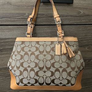 Signature print coach purse